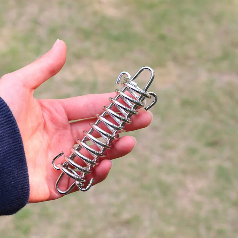 Tent Wind Spring Wind Rope Fastener Outdoor Camping High Strength Steel Awning Fastener Spring Hook Fastener
