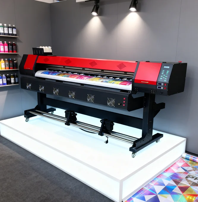 Fast Printing 1.8m XP600 Eco Solvent Printer Wide Format Machine for Advertising Banner Fabric Use