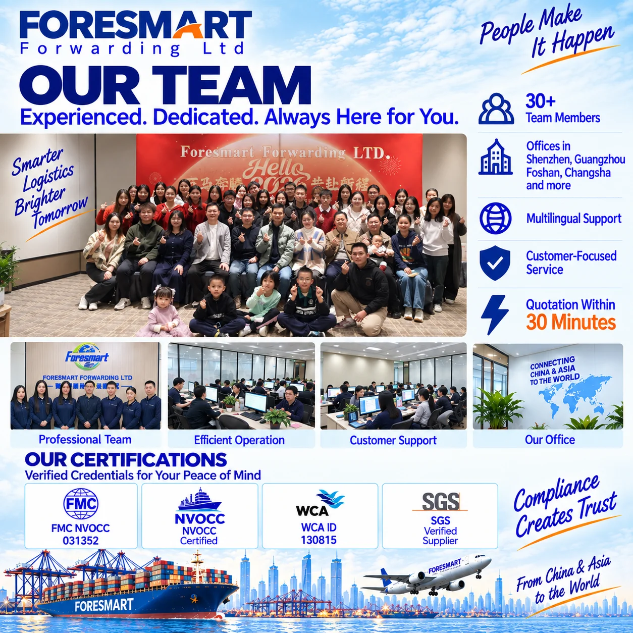 Sea Freight Forwarder Shipping Agent Logistics Service Ship China to Brazil Suriname Chile El Salvador Nicaragua Guyana Panama
