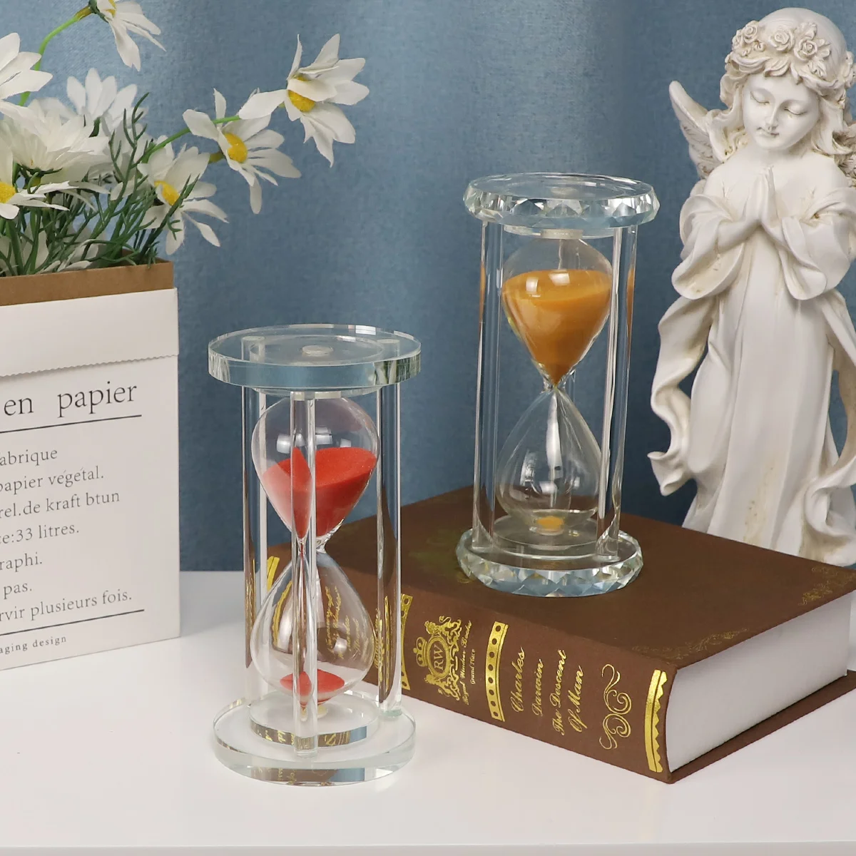 New Style 10 minutes hourglass creative glass sand timer clock