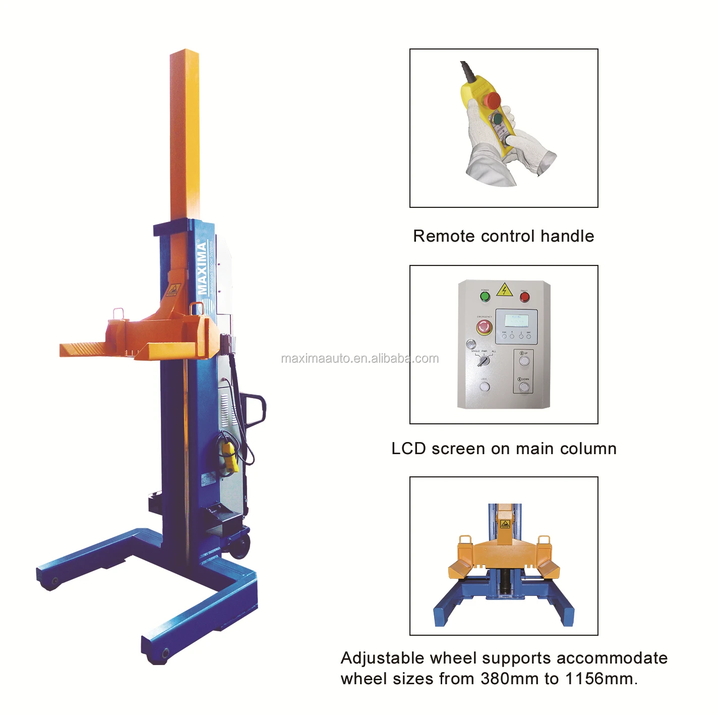 Maxima Fc55 4 Column Double Car Lift Pneumatic  Lifting Column Lift
