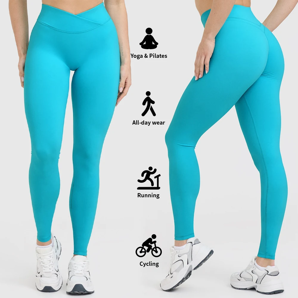 2024 Premium Quality Leggings Custom Logo Elastic Tummy Control Stretchy Brushed Soft No CamelToe Tight Booty Push Yoga Leggings