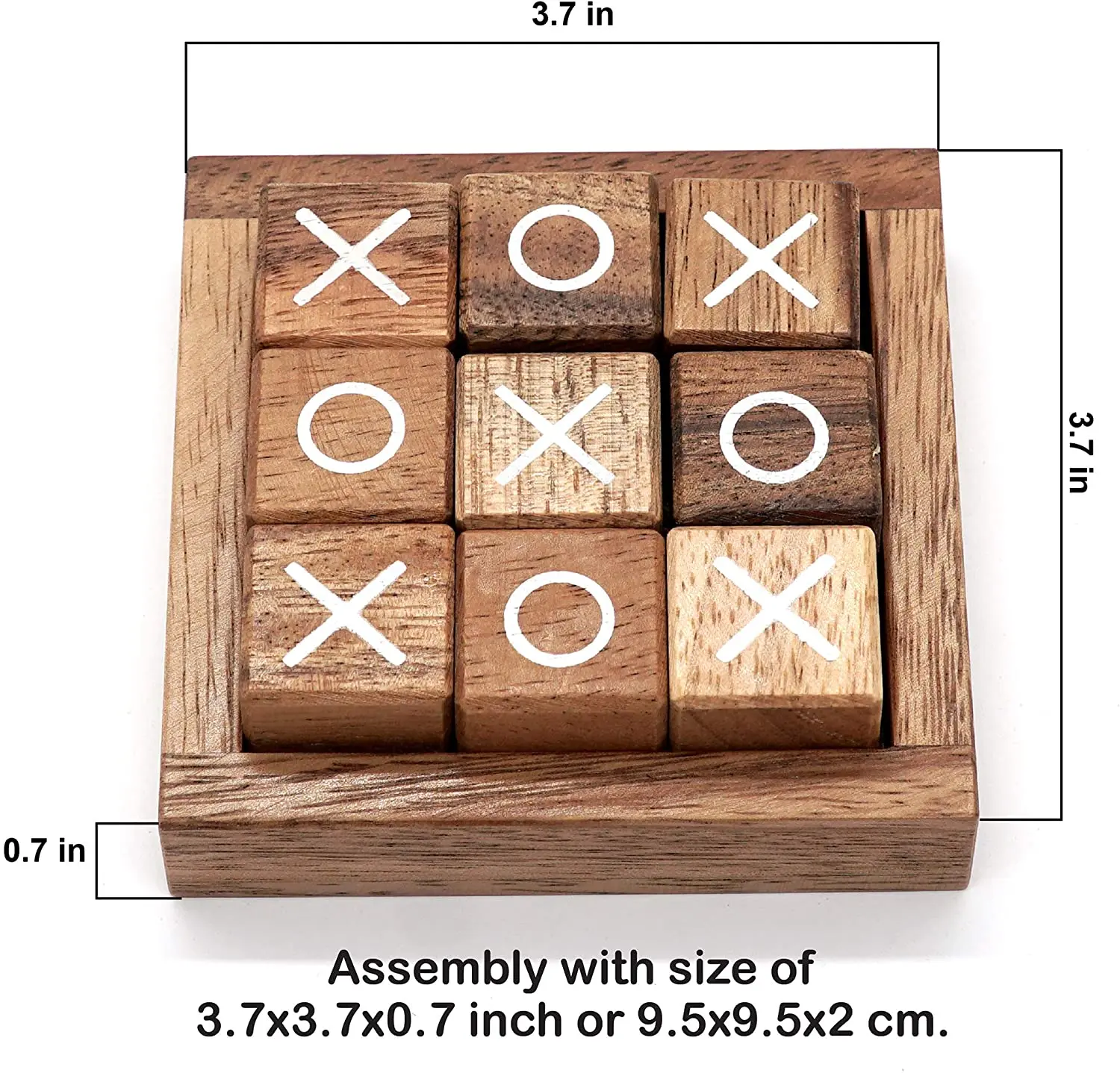 5x5 Tic Tac Toe Box With Glass Lid Coffee Table Game 