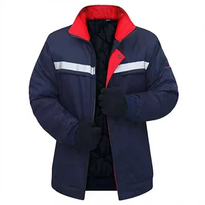 Winter Wear-resistant Reflective Strip Labor protection Overalls Workshop Site Machine Repair Cold Storage Warm Printable