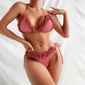 Sexy extreme Micro Bikini Swimsuit High Cut Swimsuit Lucky Red Bikini