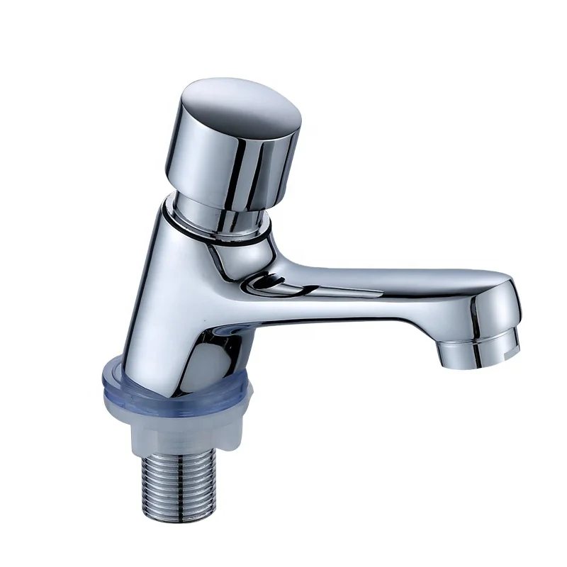 Factory Water Saving Self Closing Time Delay Public Wash Basin Faucet Tap With Push Button
