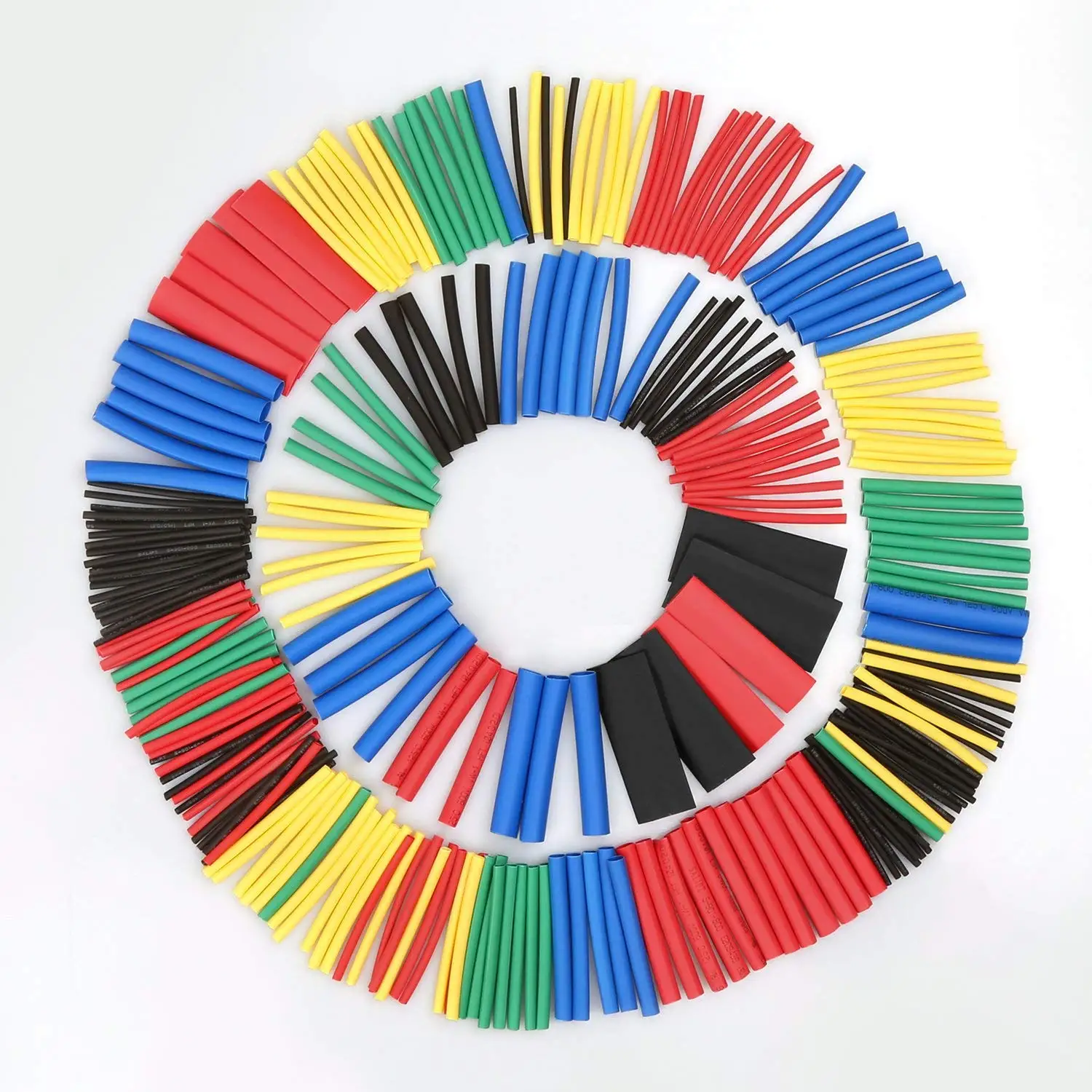 525pcs Heat Shrink Tubing 2:1 Eventronic Electrical Wire Cable Wrap Assortment Electric Insulation Heat Shrink Tube Kit with Box 5 colors/12 Sizes by woerhui 