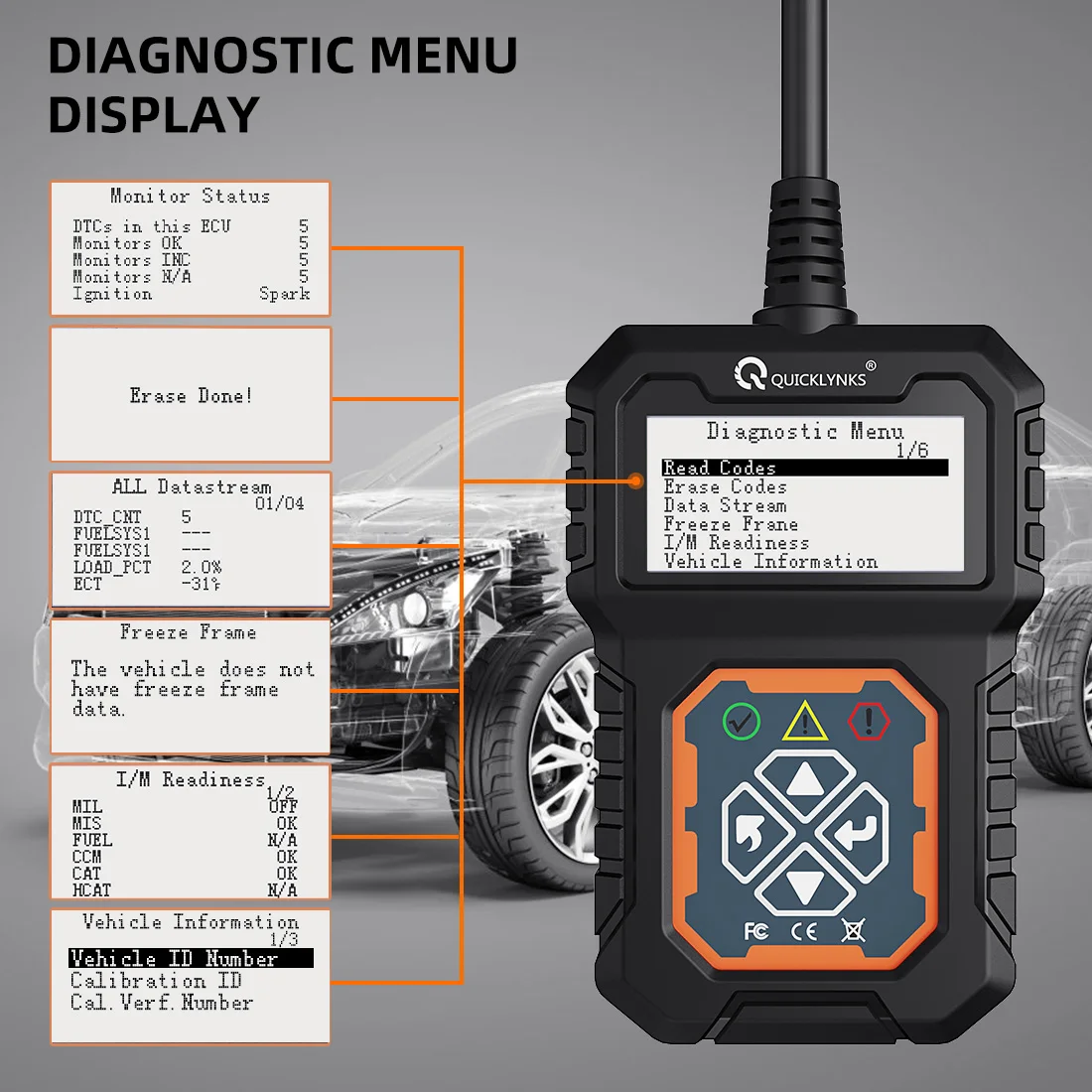 Auto Vehicle Tools Machine Universal Automotive Car OBD OBD2 Scanner Tool Connector Diagnostic Tools for All Cars