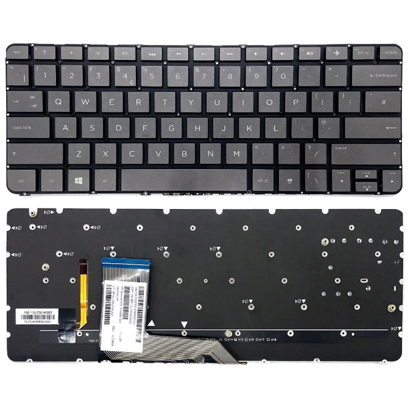 New For HP Spectre x360 13t-4000 13t-4100 Keyboard Backlit Silver Nordic Swedish