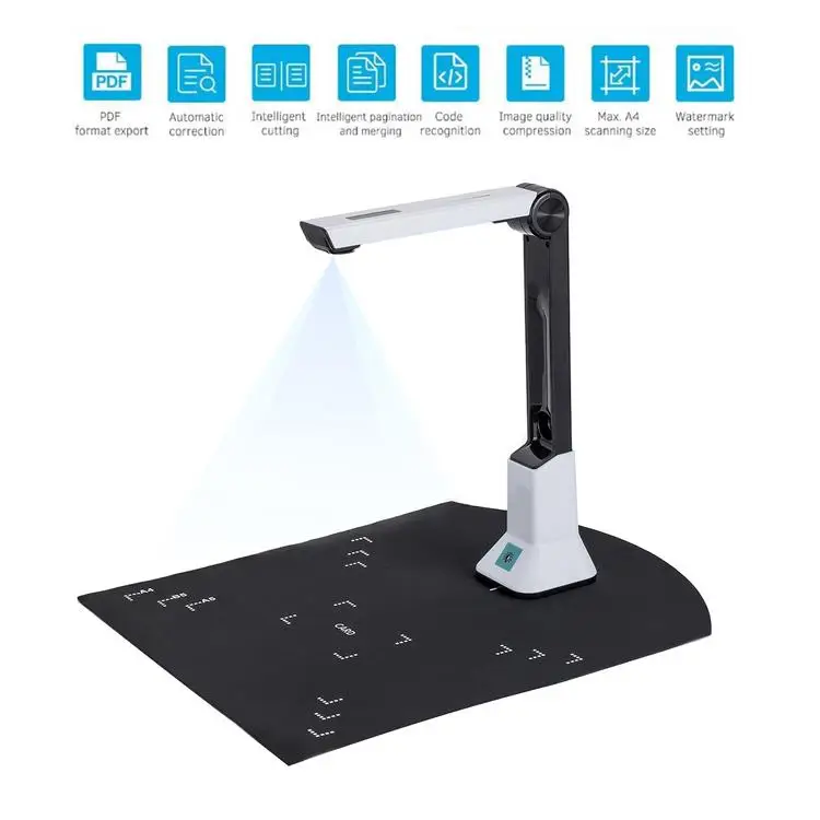 High Speed Digital Presenter Visualizer A4 ocr Book Document Camera Scanner for Education Office