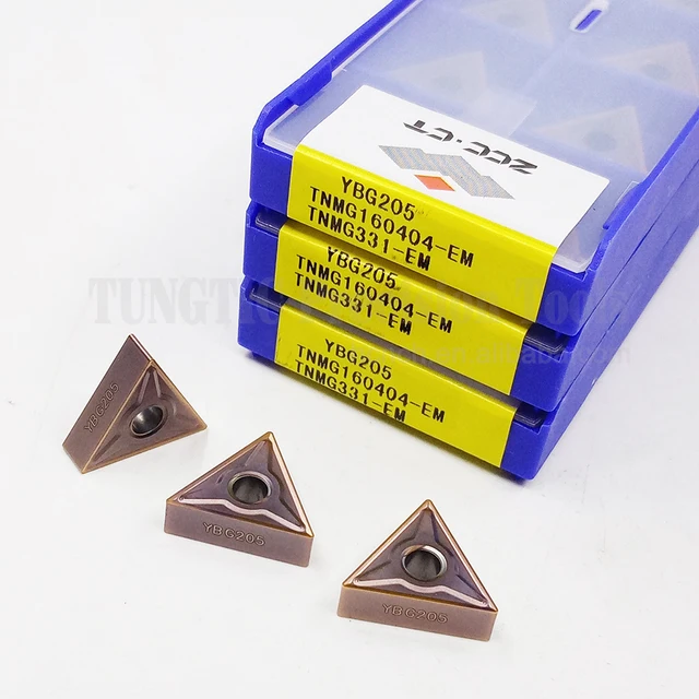 ZCC TNMG YBG205 TNMG160404-EM TNMG160408-EM Carbide Inserts CNC Turning Tool Lathe Cutter Tools