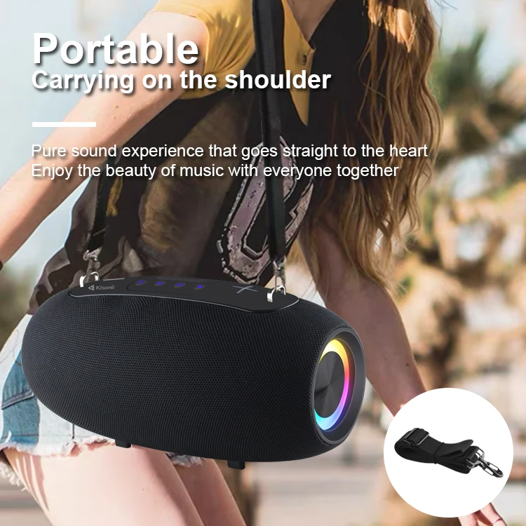 Kisonli K8 Professional Blue Tooth Speaker Custom logo Big Portable Speaker with 50W