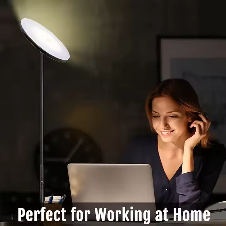 Modern Hotel Led Bedside Floor Lamp69Inch High Standing Lamp Glass Shade Switch Led Floor Lamp Bedroom Living Room