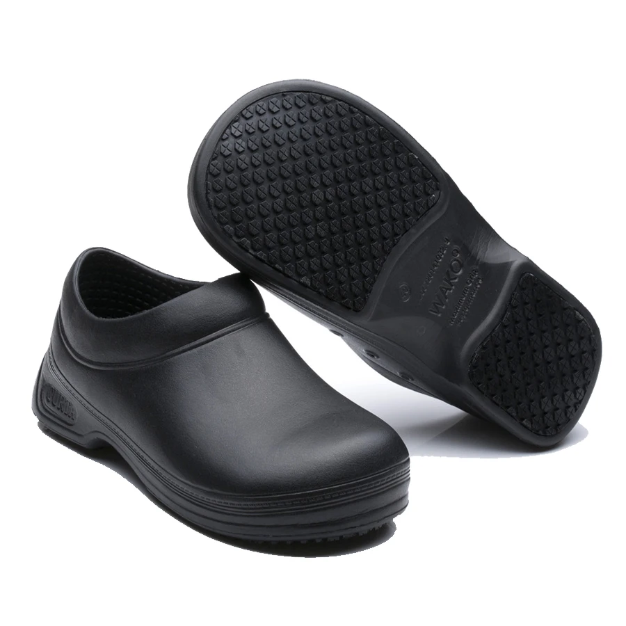 EASTSURE Slip Resistant Shoes for Women Men Black Non Slip Kitchen Work Shoes for Nurse Chef 