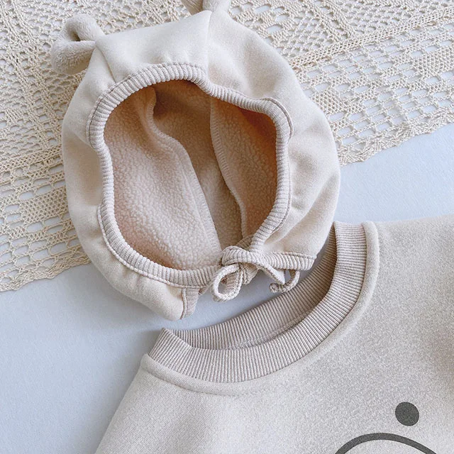 Высококачественный хлопковый комбинезон для маленьких мальчиков с шапкой и коротким рукавом