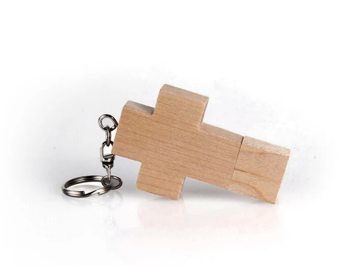 Gitra High Quality USB Flash Drive Pendrive 4G 8G Cross Shape Wooden USB Sticks 16GB 32GB 64GB 128GB 256GB