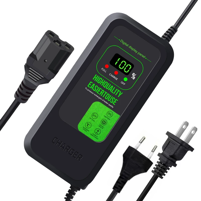 48V 20AH Digital Display ABS Electric Car/Bicycle Battery Charger DC/AC 3A/2A Output for UK Scooters manufacture