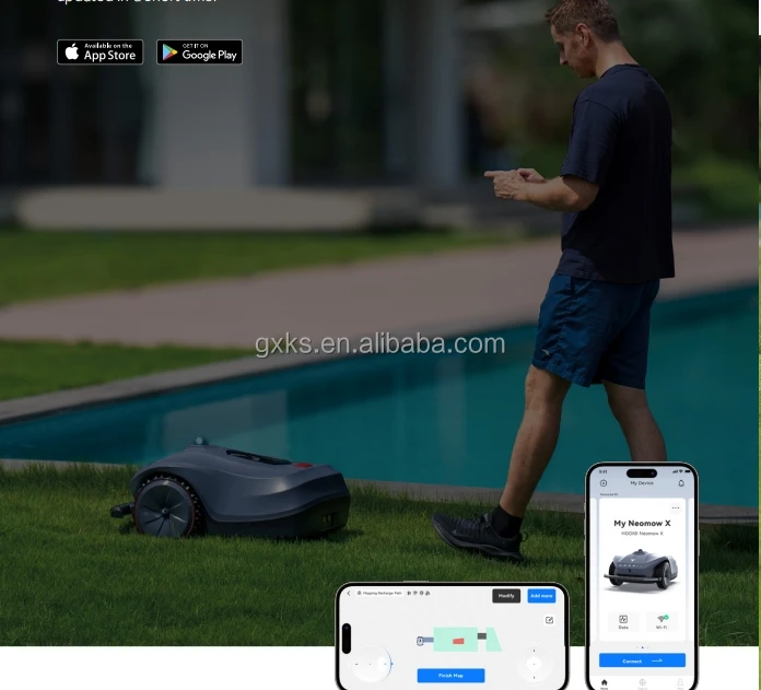 Smart Electric Remote Control Lawnmower Robot Wireless Lawn Mower Robotic Grass Cutter Robot Tondeuse Gazon Cortacesped Machine