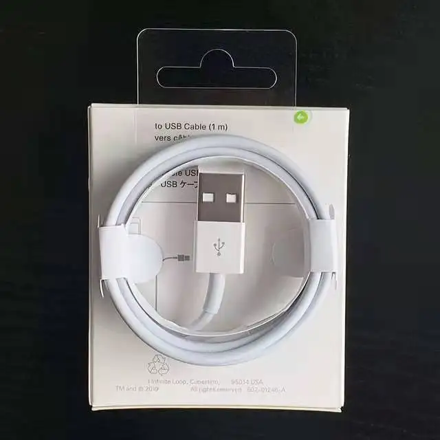 Оригинальный качественный кабель для синхронизации E75 Foxconn 8IC для iPhone 2A, USB-кабель для быстрой зарядки для Apple, зарядный кабель с упаковкой в коробку