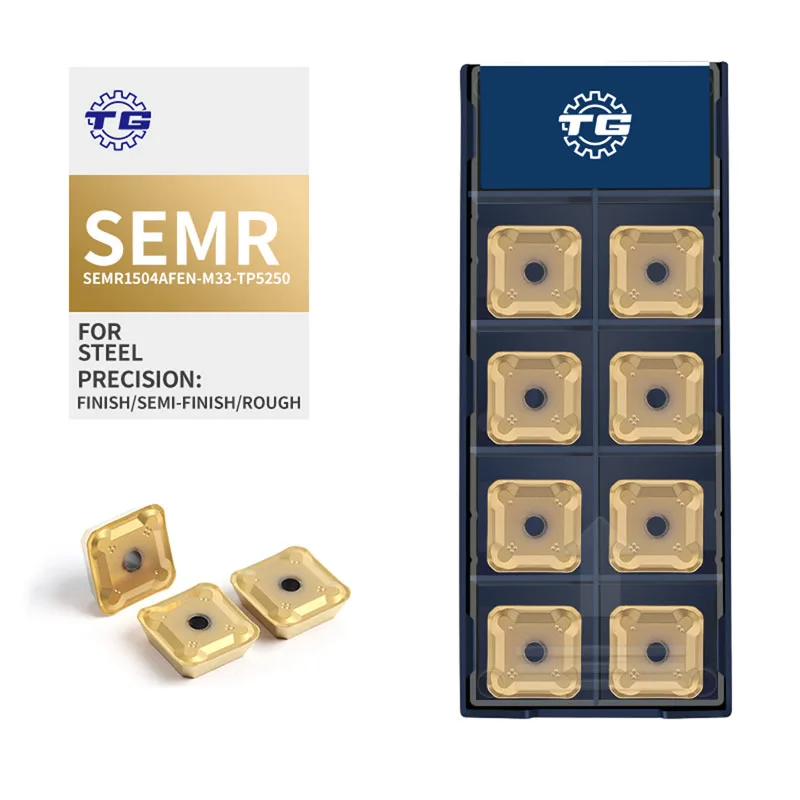 TG OEM شفرة كربيد معدنية SEMR1504AFEN-M33-TP5250 قابلة للتخصيص أداة تحويل خارجية CNC للتحويل الخارجي