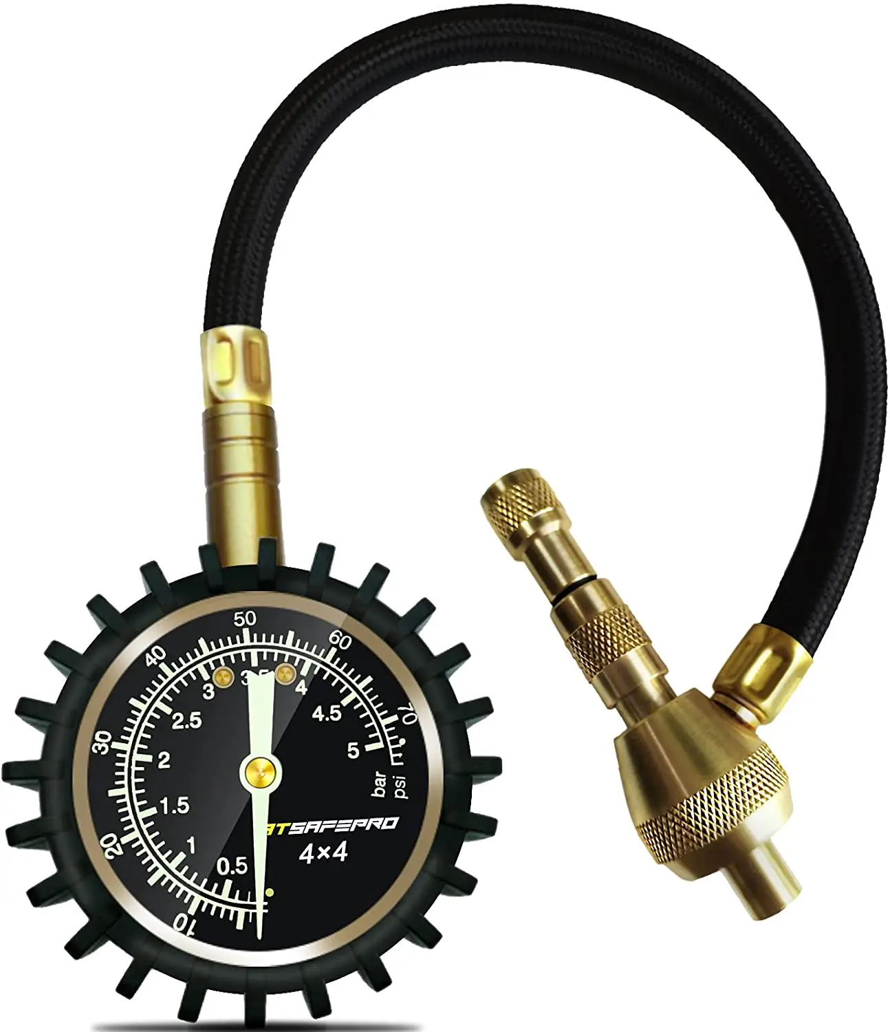High Quality Tire Gauges With Hose Rapid Deflate Function Dial Gauge
