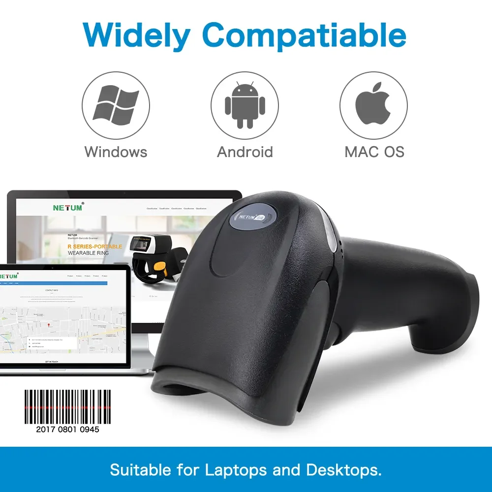 Excellent Quality OEM RS232 USB 1D 2D Portable Handheld Barcode Scanner for Computer Android Phone