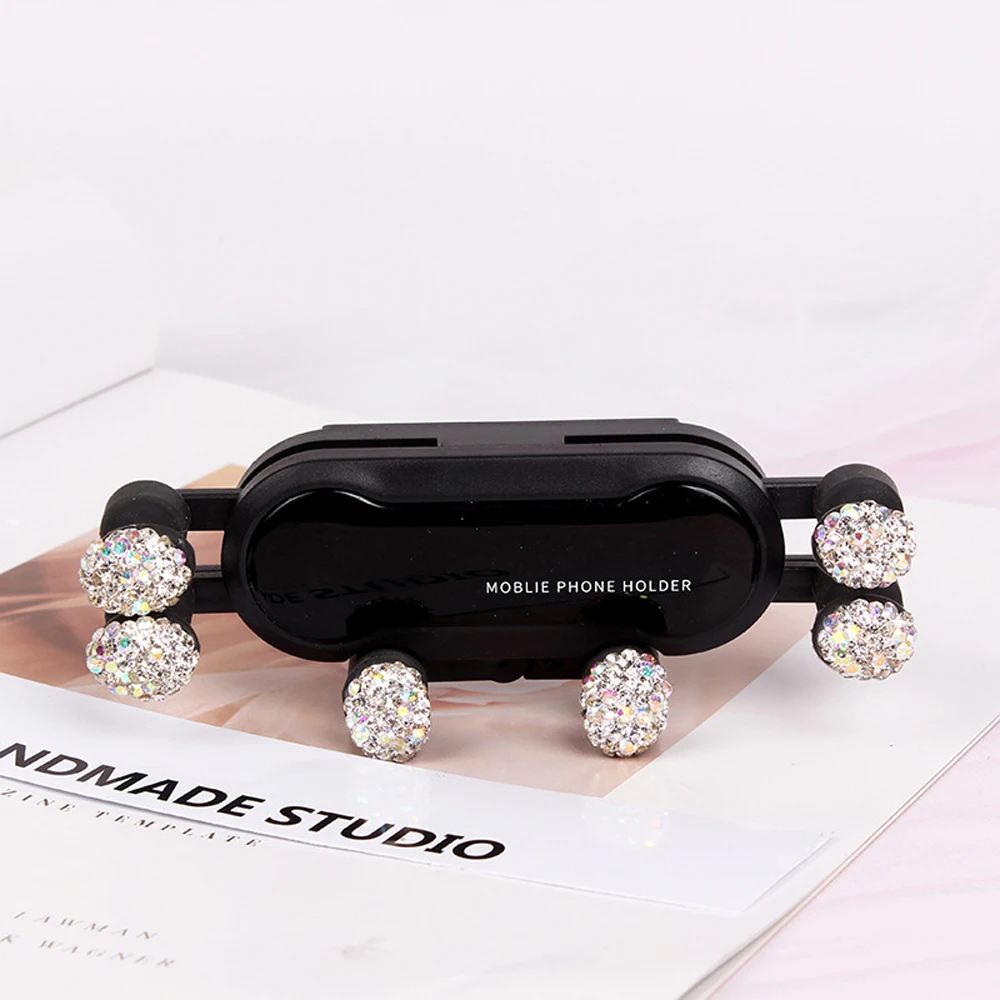 Новые роскошные украшения, аксессуары для интерьера автомобиля, украшенный зажимом для вентиляционного отверстия, автомобильный держатель для телефона для девочек