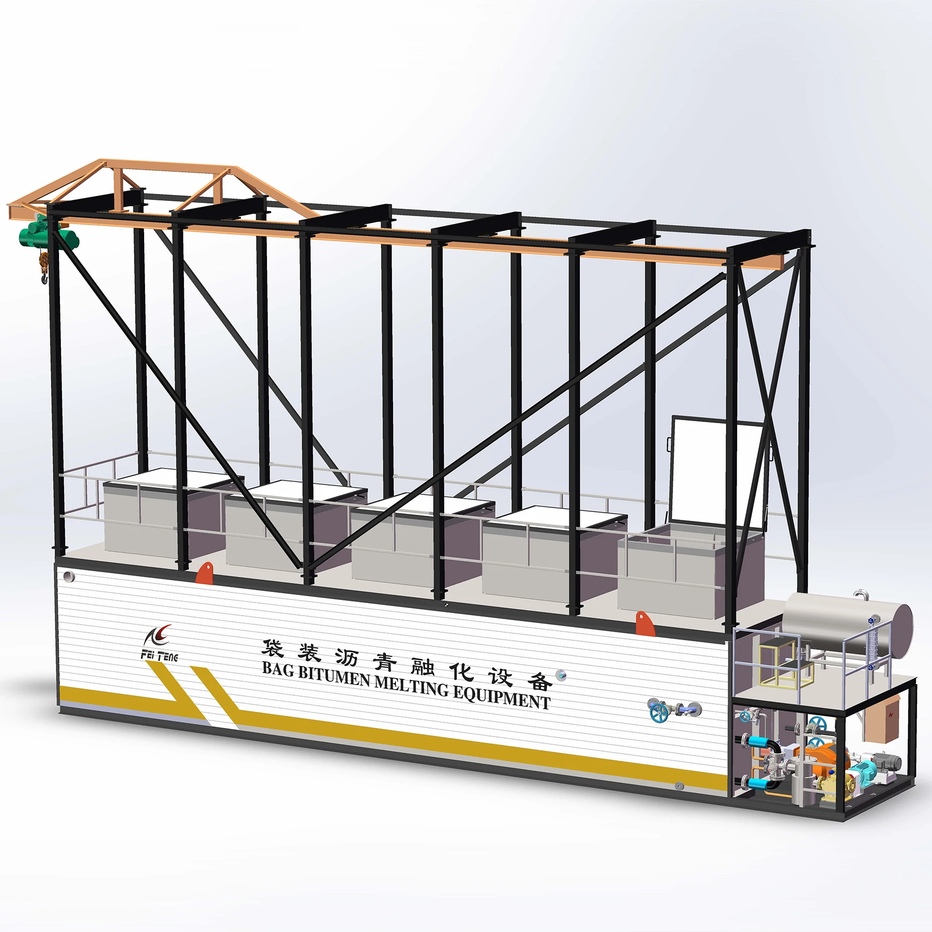 Bitumen and Asphalt Melting Machine for Big Bag Packing