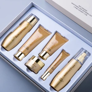 Luxury 6-in-1 Hydrating Women's Skin Care Set Anti-Aging with Red Ginseng Snail Vitamin C Hyaluronic Acid for Adults Acne Relief