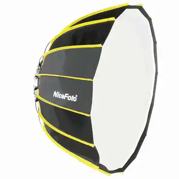 NiceFoto LED-60cm Photo Studio Camera Flash Parabolic Soft Box Lighting Bowens Mount Conical Ring Deep Softbox With Grid detail image