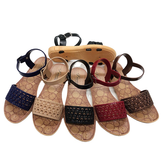 2021 jieyang завод новейший дизайн ПВХ женские сандалии на плоской подошве женская обувь женские сандалии