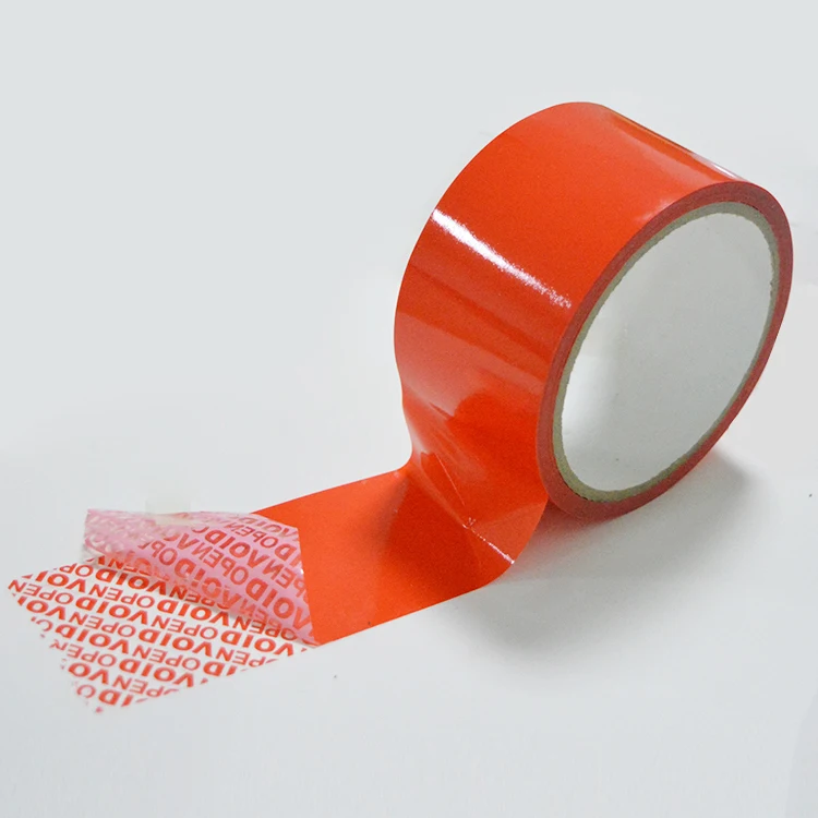 Custom SealGuard Signature Series Tamper Evident Tape - Red with Double  White Stripe - 1.375 x 108