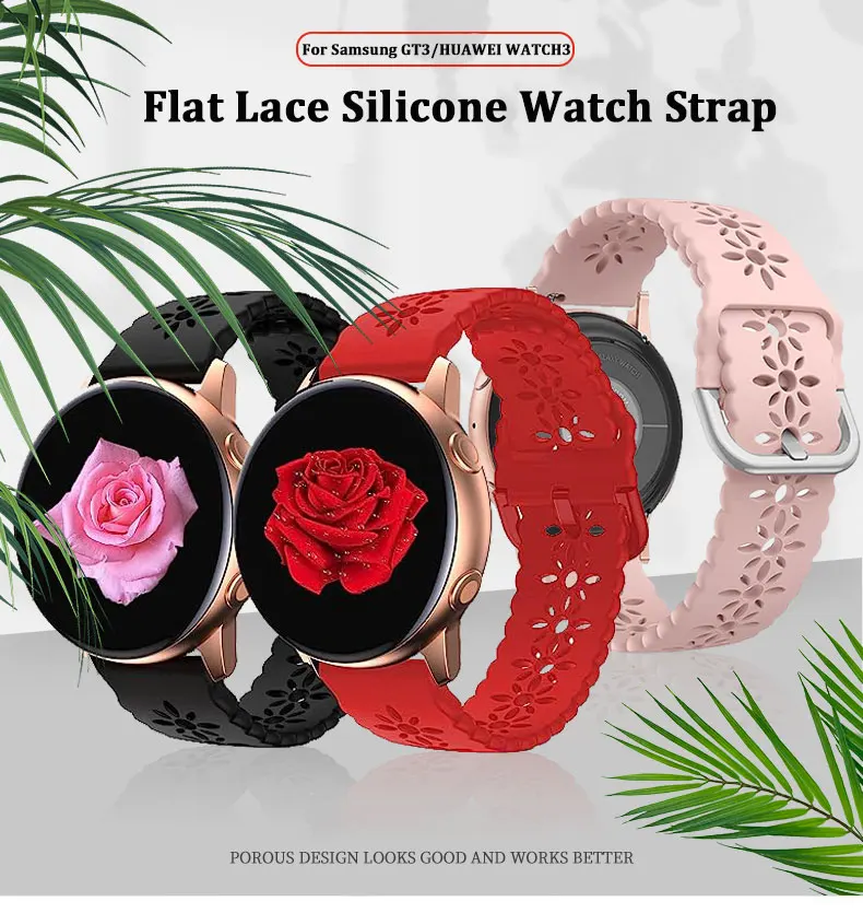 20mm 22mm Lace Design Smart Watch Bands Strap For Samsung For Huawei