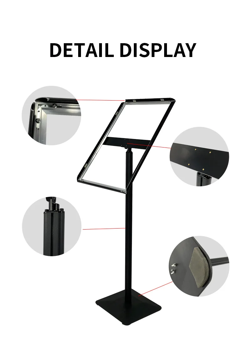 Wholesale high quality adjustable a2 a3 narrow side paper holder poster display stand