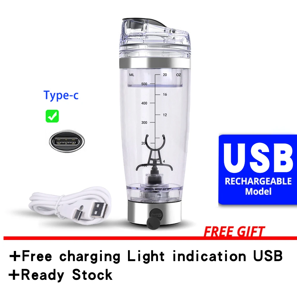 450ML USB Charging Electric Shaker Cup Blender Detachable Mixing
