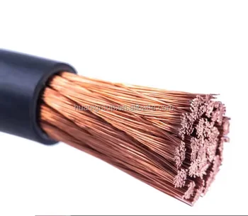 HUAQI High Flexible 10 25 35 50 70mm 95mm2 Pure Copper Welding Cable Orange Welding Cable Double Insulated Welding Cable