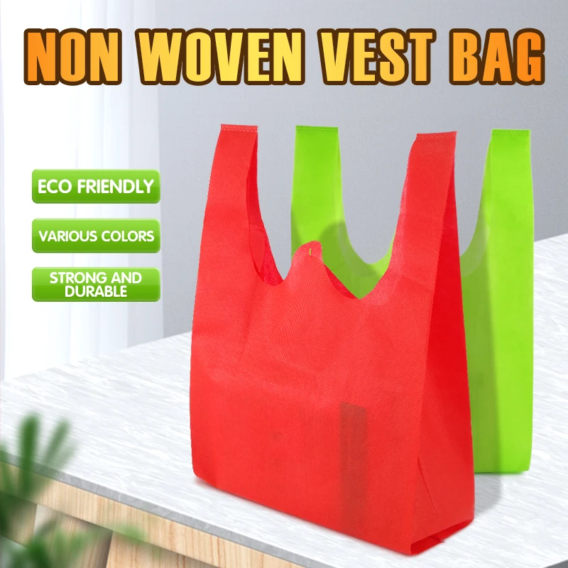 Factory Supply Low MOQ Reusable Shopping Bag With Logos Custom Non Woven Tote Bags details