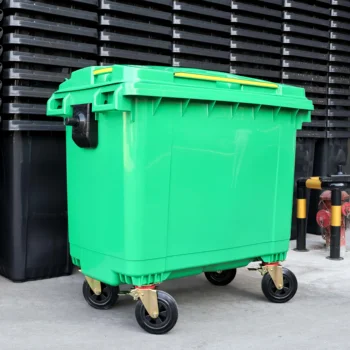 Outdoor Sanitation Products 660L Dustbin Plastic Trash Can 660 Liter Garbage Bin