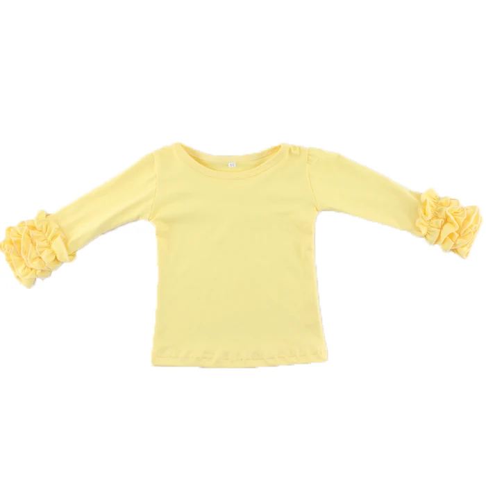 girls long sleeve ruffle shirt