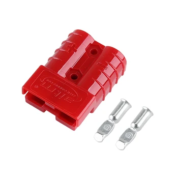High current connector Battery Quick Connector 50a Plug Connect Disconnect Winch Trailer Red