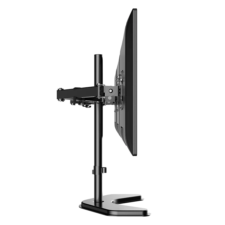 Portable Easy Rotate Dual Arms Monitor Stand with Base 13-32 Inch Free Visual Angle Adjustment Computer Laptop Stand for Desk