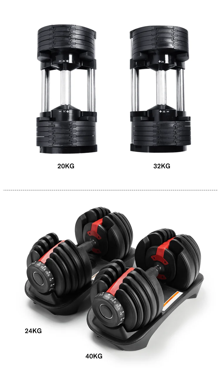 Dezhou Zenbon High Quality Cheap Adjustable Dumbbells Set 24kg / 40kg ...