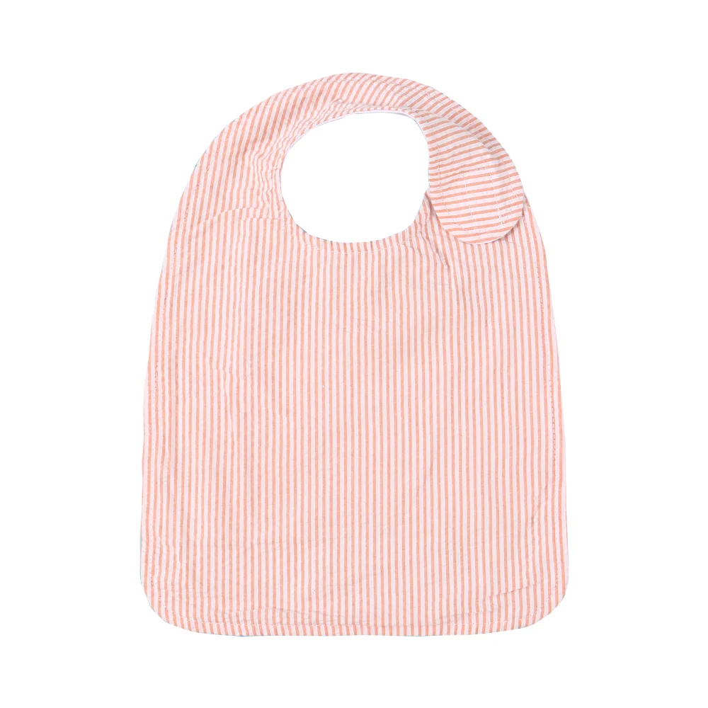 Wholesale Custom Baby Bib Boutique Organic Cotton Bib Seersucker Toddler Bib Necklace Newborn