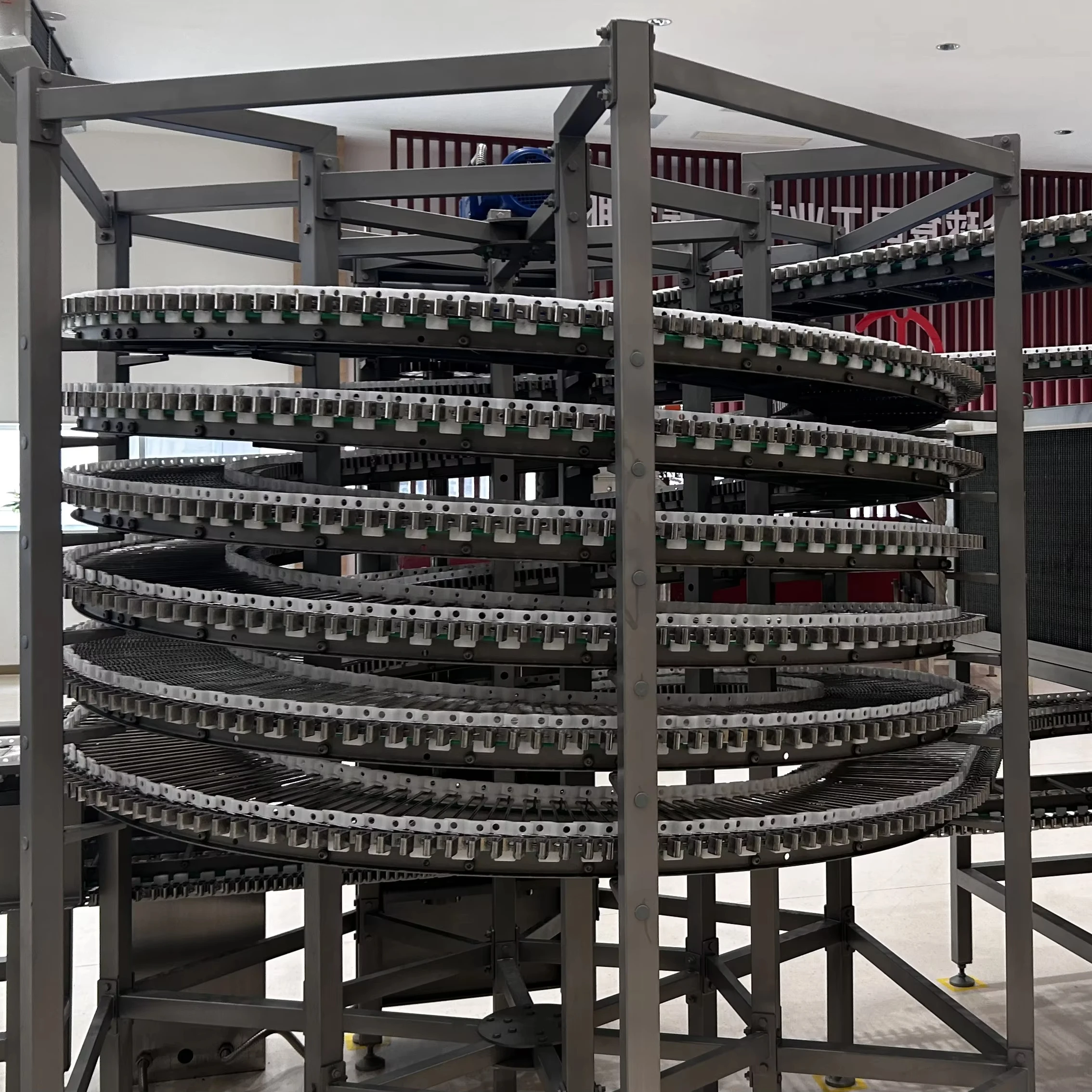 Twin-screw spiral rapid IQF blast freezer for dumpling core assembly, including motor and pump basic freezing equipment
