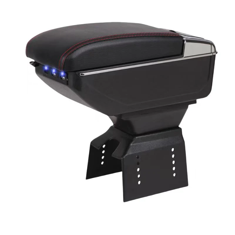 Chevrolet Spark Armrest USB Interface Storage Box Red Thread Car-styling Interior ABS Arm Rest Accessories