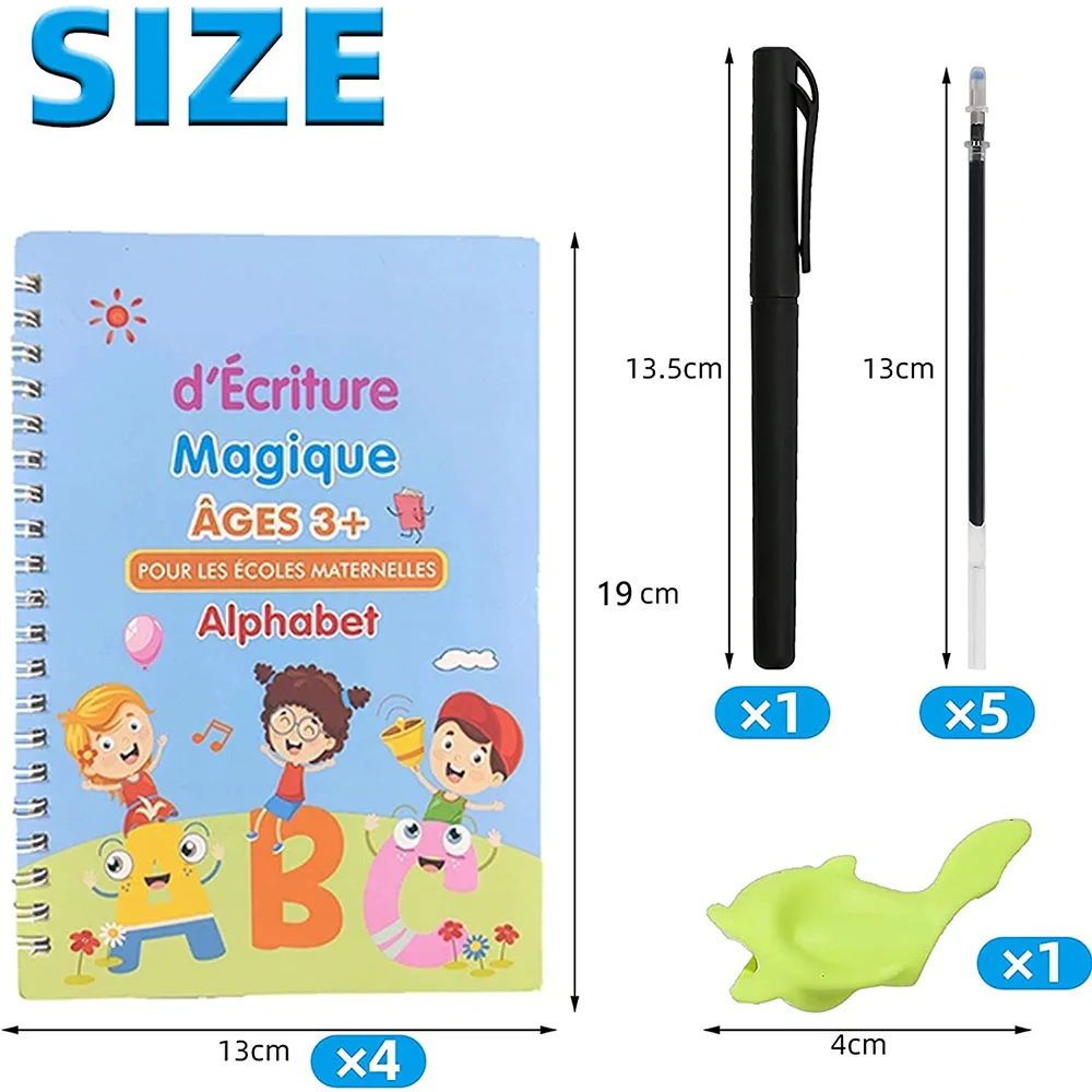 French Copybook Montessori 3d Magic Book Reusable Calligraphy Children