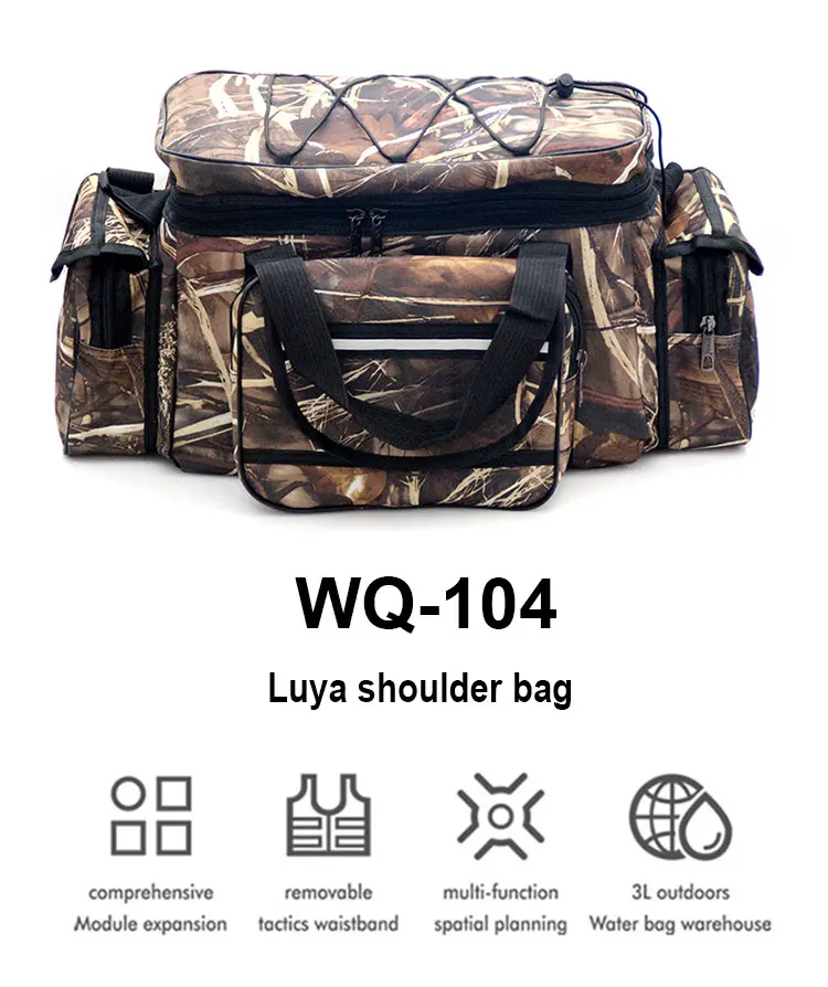 Luya multifunctional messenger bag single shoulder backpack waist bag pole  bag integrated backpack fishing gear special fishing bag