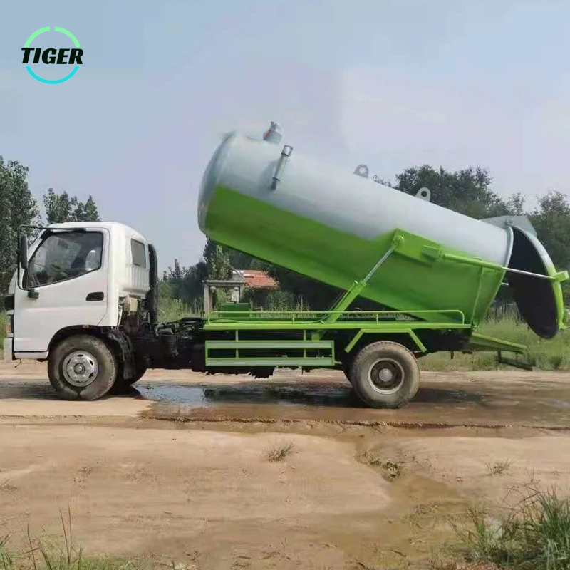 Подержанный на заказ Howo использованный 4X2 8m3 всасывающий танкер для сточных вод сжатый мусоровоз