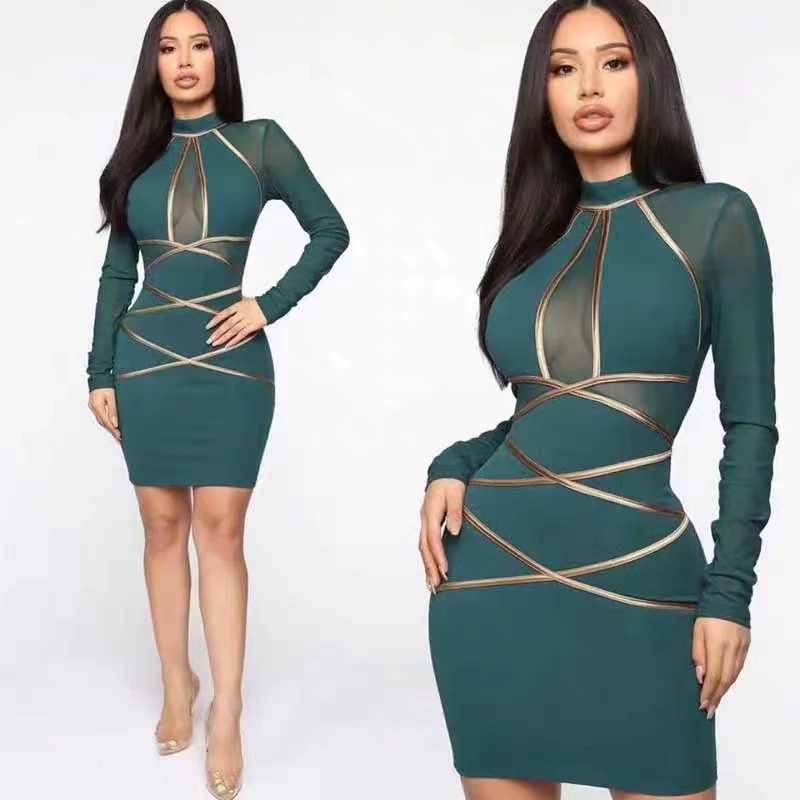 all my love mini dress hunter green