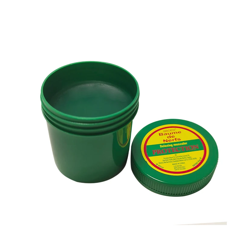China Manufacturer Green Bottle Cooling Menthol Oil Balm for Skin Moisturizing Relieving Pain